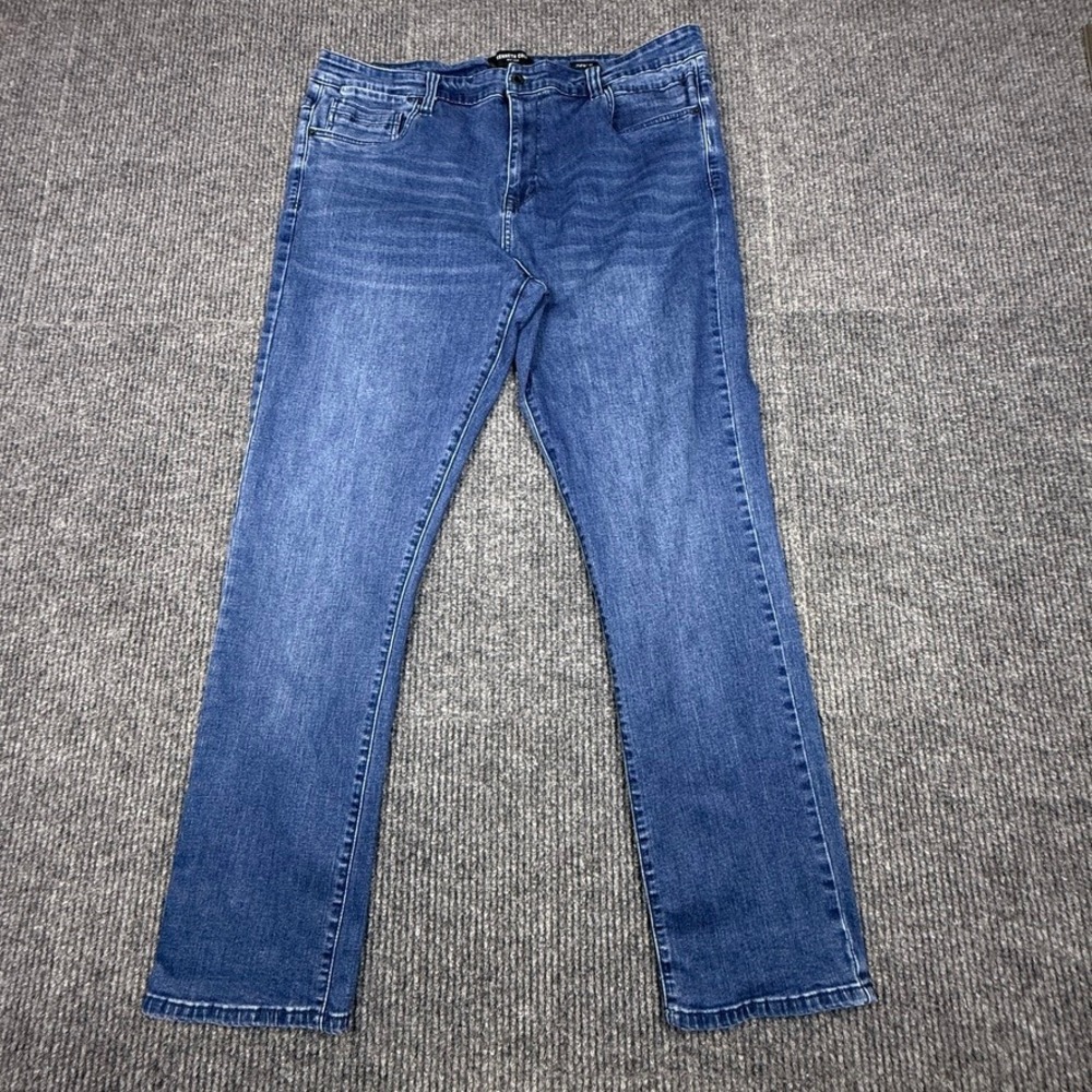 Kenneth Cole New York Mens Straight Fit Blue Denim Jeans 40x32 1085307